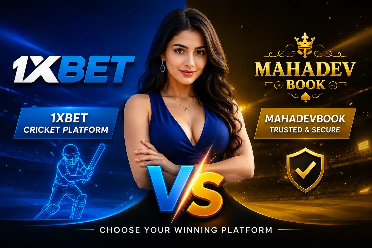 1xBet vs MahadevBook cricket platform comparison