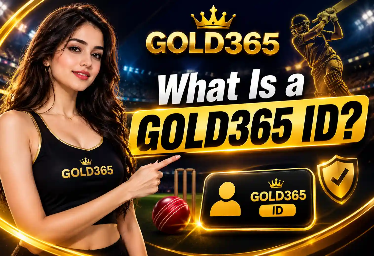 Golden membership card representing a Gold365 ID account