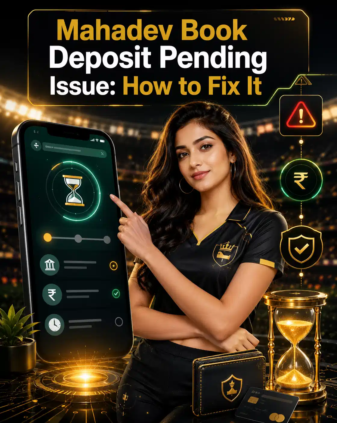 Pending deposit status screen showing a transaction being processed